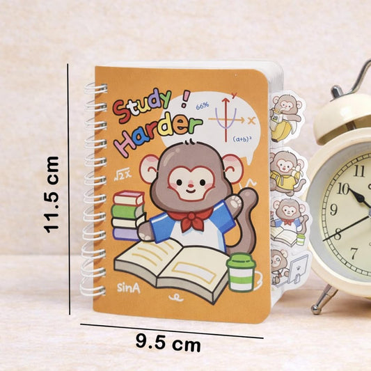 Cute Cartoon Monkey Pocket Size Writing Journal