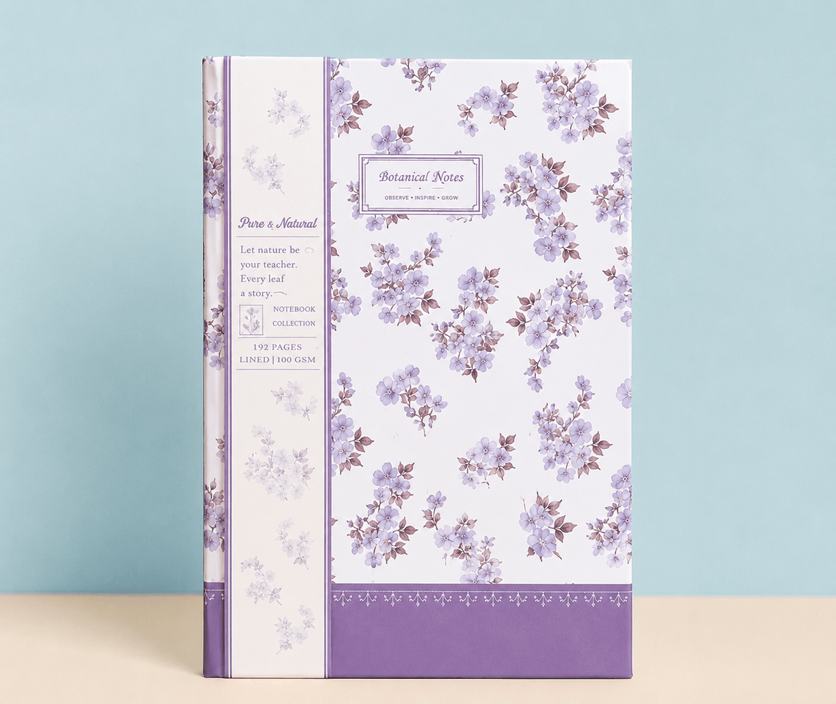 Botanical Floral Hardcover Writing Notebook