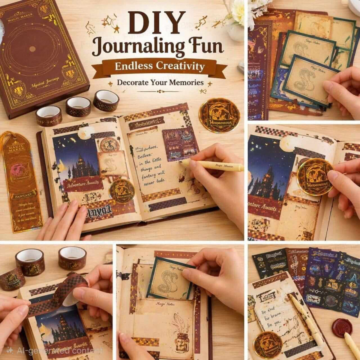 Brown Magic Maker Journal Gift Set