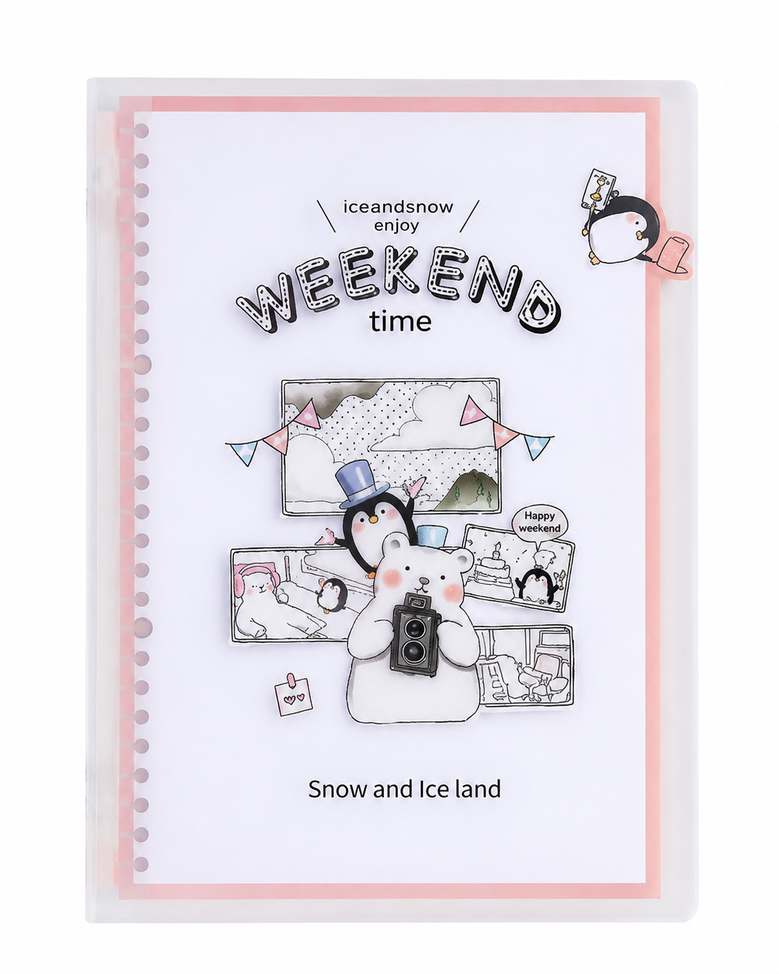 Cute Cartoon Snow and Ice Land Design Diary