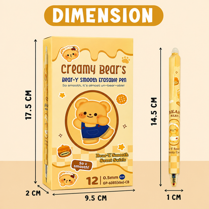 Creamy Bear's Bear-Y Smooth Erasable Gel Pen Set