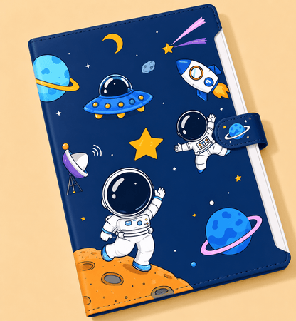 Space Adventure Document Folder Astronaut & Galaxy File