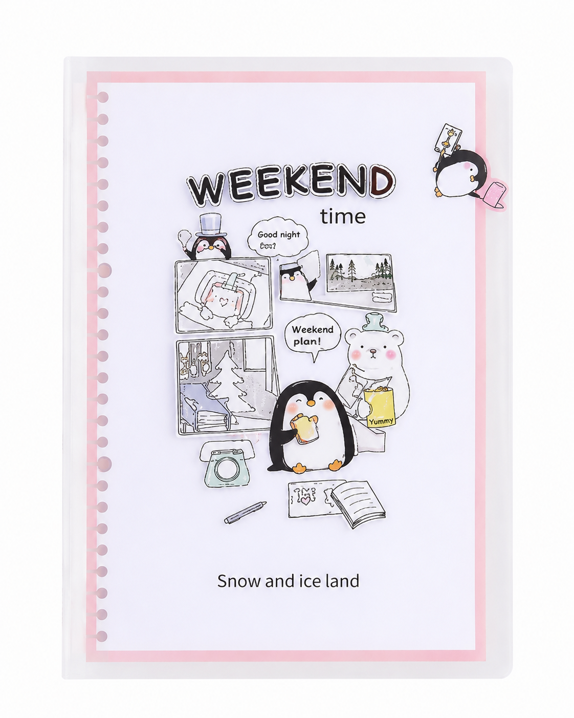 Cute Cartoon Snow and Ice Land Design Diary
