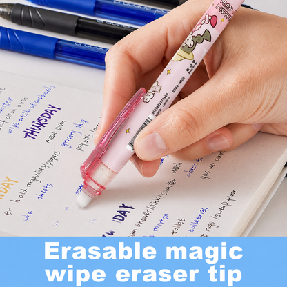 Taotao's Erasable Gel Pen Set – Pack of 12 Blue Ink Pens