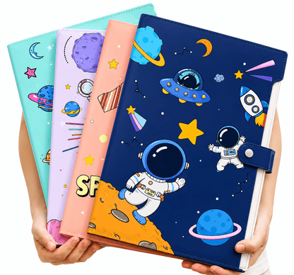 Space Adventure Document Folder Astronaut & Galaxy File