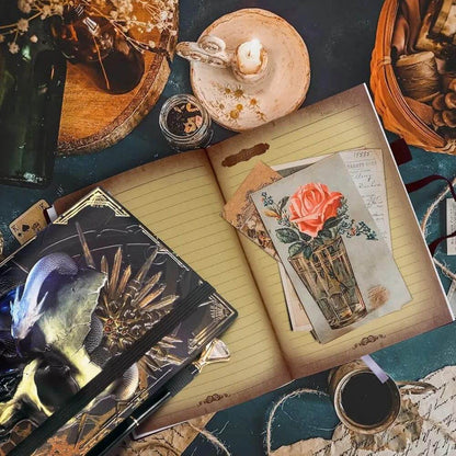 3D Night Ritual Lether Vintage Journal  Notebook
