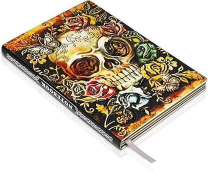 3D Skull Vintage Leather Journal Notebook