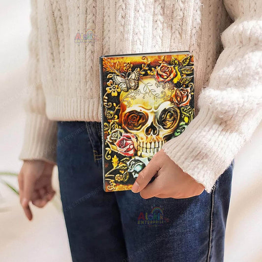 3D Skull Vintage Leather Journal Notebook