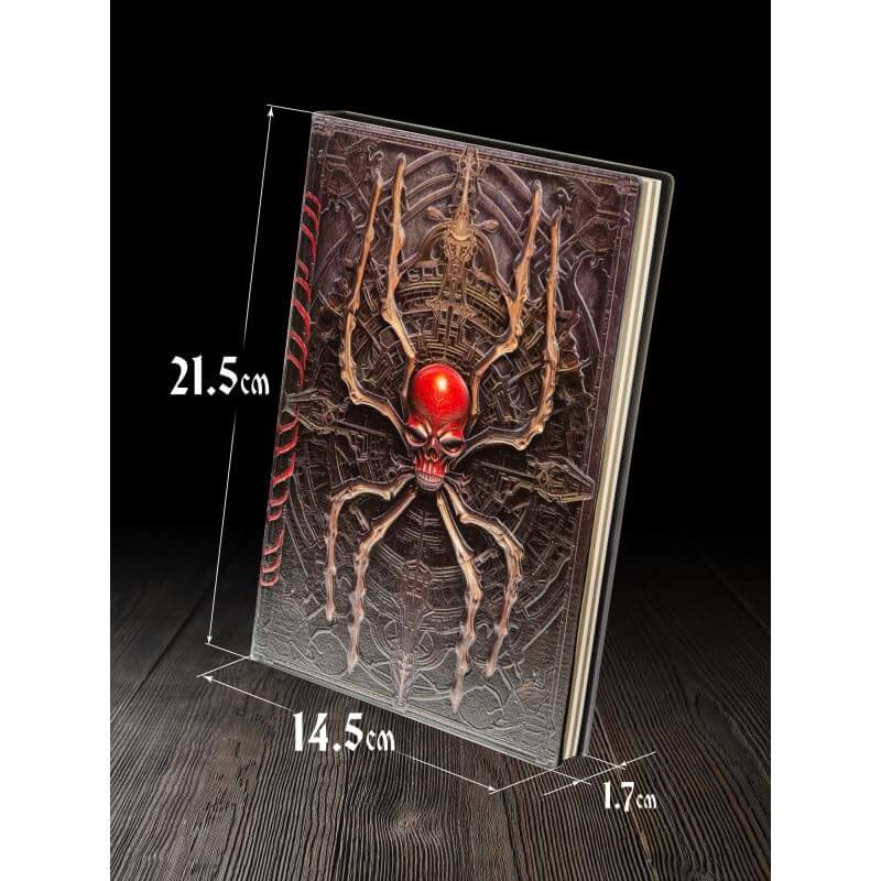 3D Spider Junk Leather Journal Notebook