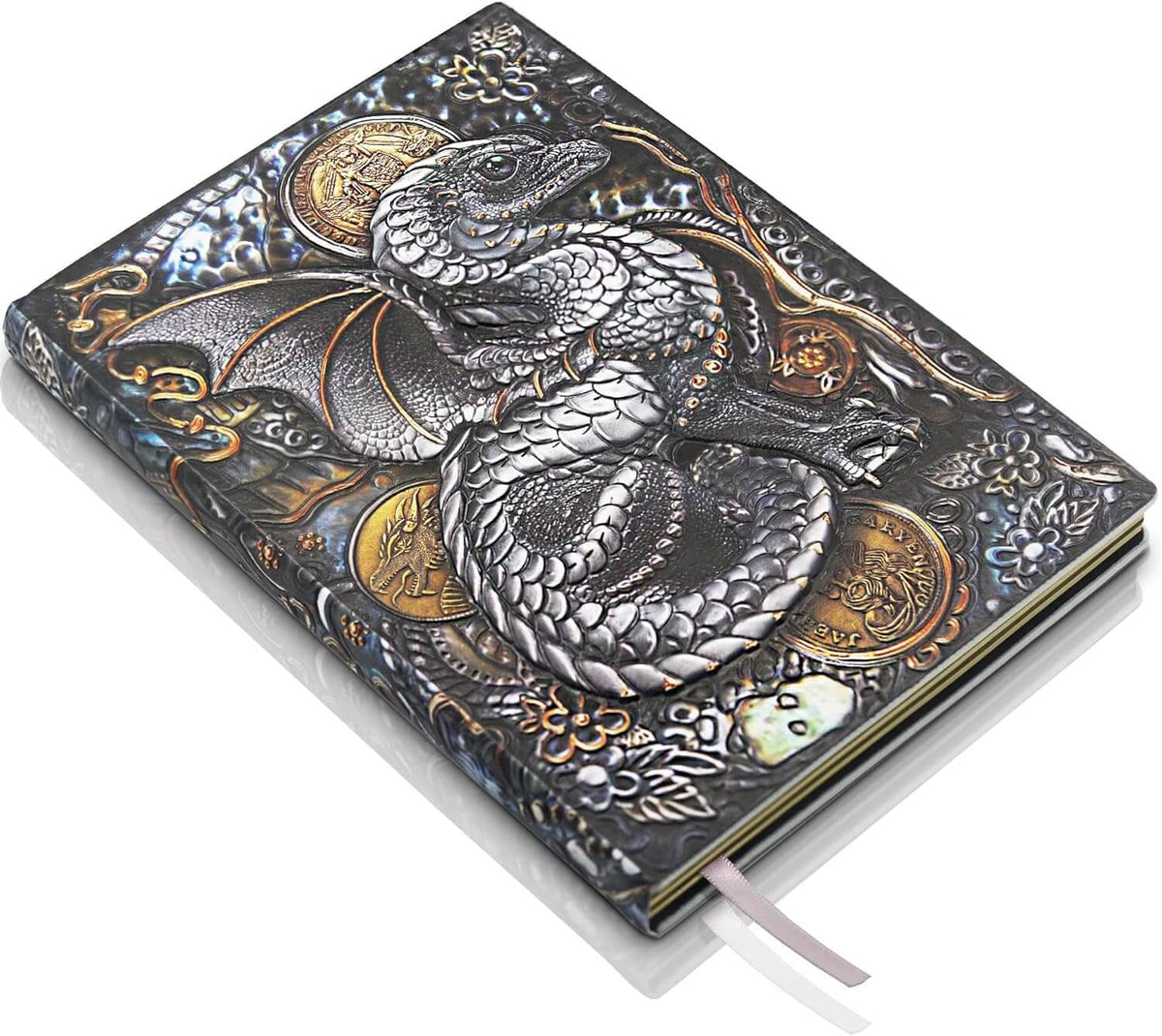 3D Embossed Dragon Leather Journal Notebook