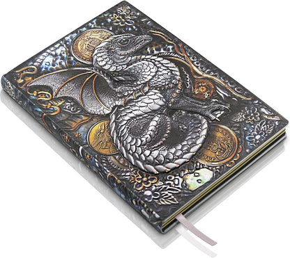 3D Embossed Dragon Leather Journal Notebook