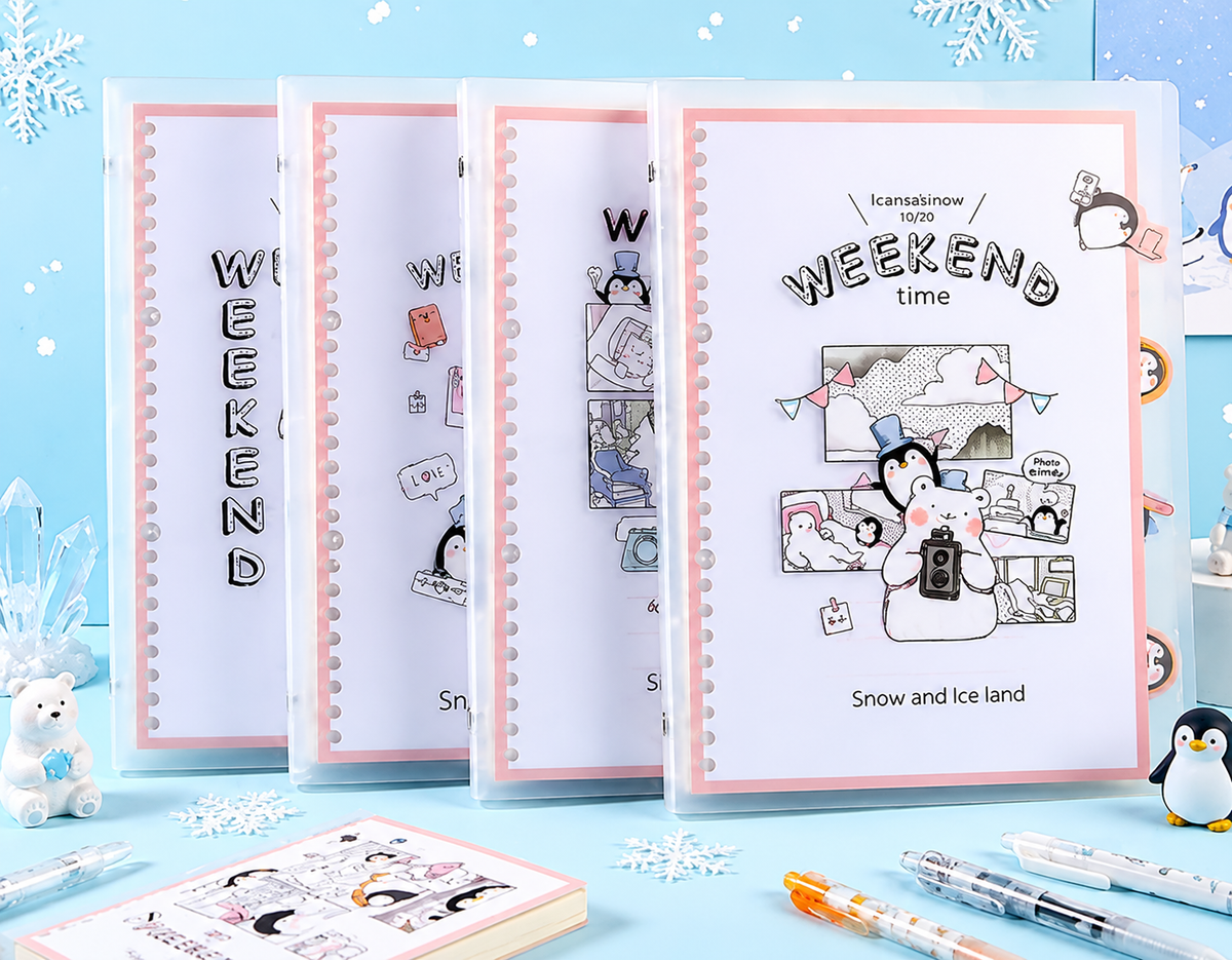 Cute Cartoon Snow and Ice Land Design Diary