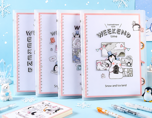 Cute Cartoon Snow and Ice Land Design Diary
