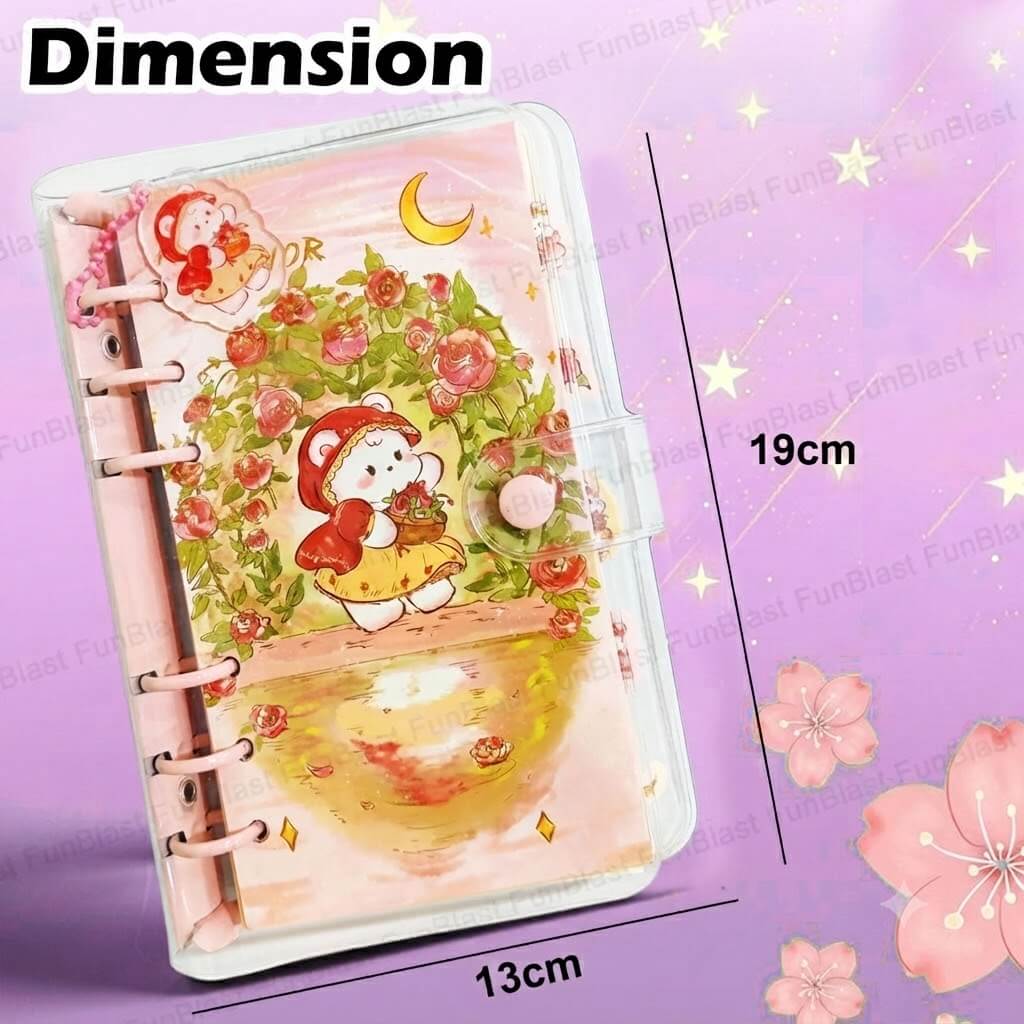Rose Manor Mini Loose Leaf Binder Notebook