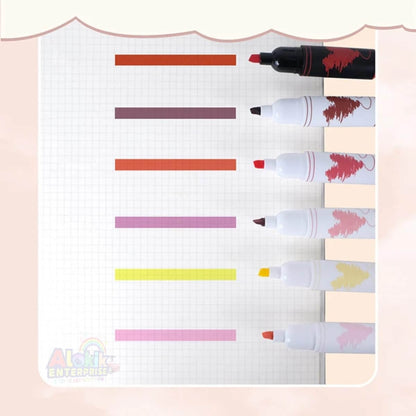 Soft Pastel Heart-Top Highlighters