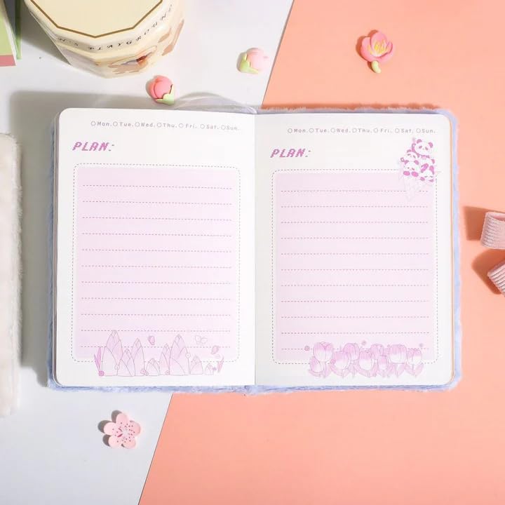 Cute Panda Plush Diary Notebook
