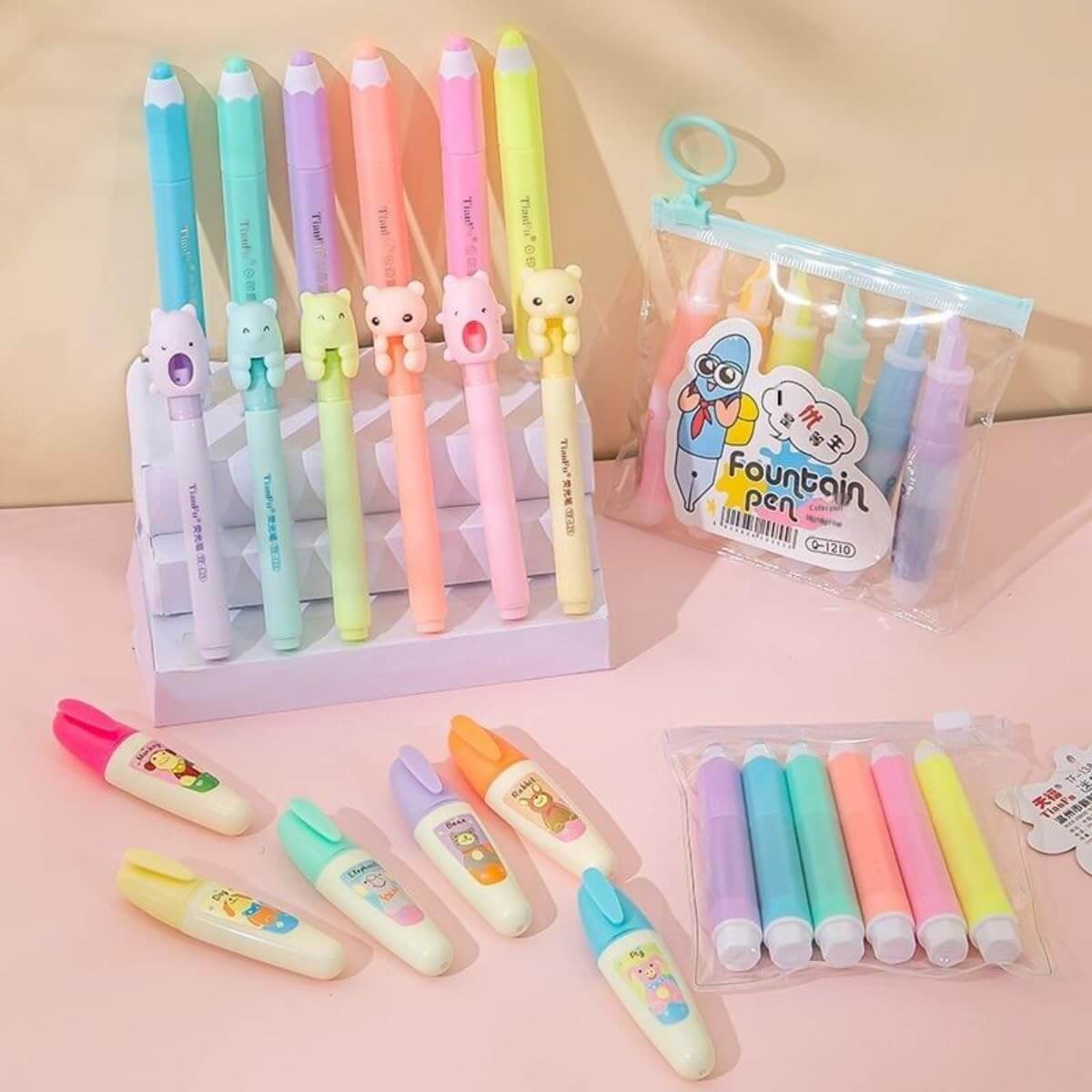 Adorable Bear-Themed Marker Pens