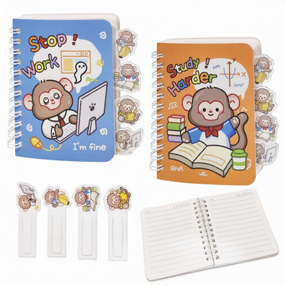 Cute Cartoon Monkey Pocket Size Writing Journal
