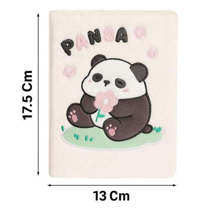 Cute Panda Plush Diary Notebook