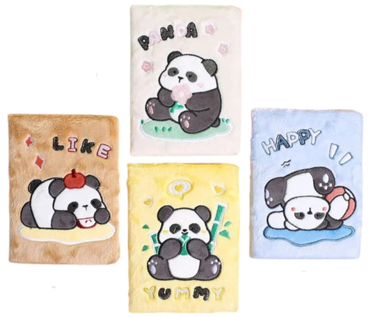 Cute Panda Plush Diary Notebook