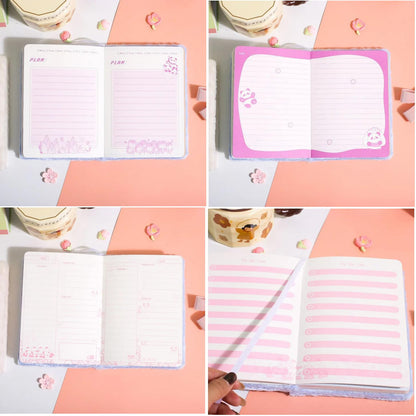 Cute Panda Plush Diary Notebook