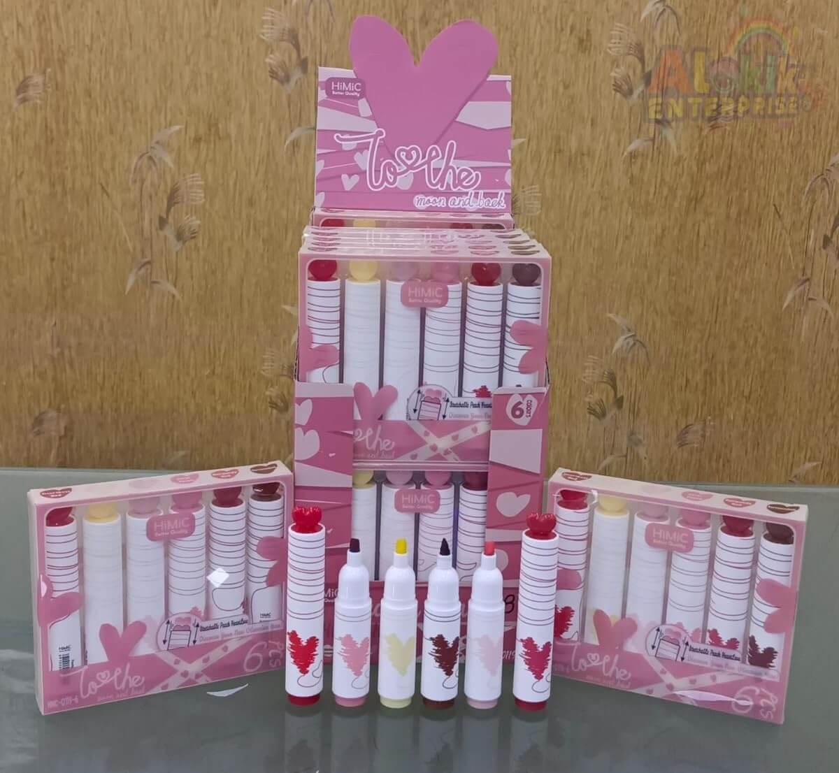 Soft Pastel Heart-Top Highlighters