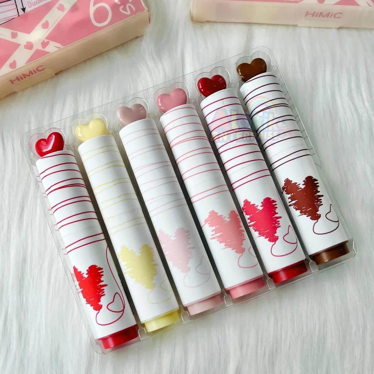 Soft Pastel Heart-Top Highlighters
