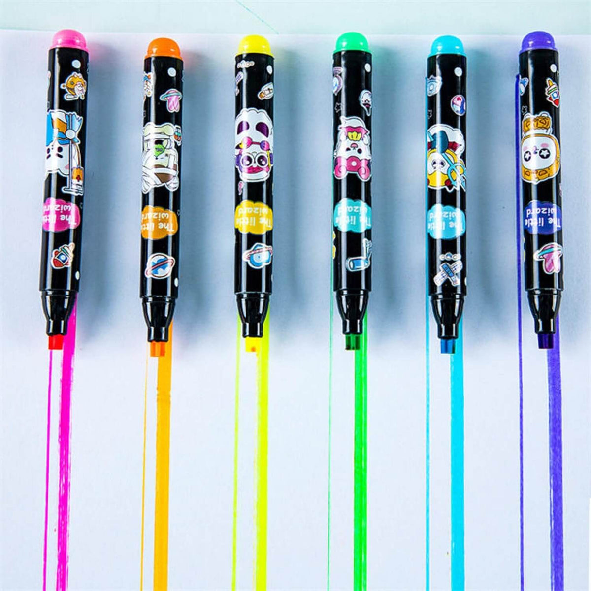 Cute Glitter Acrylic Highlighter Pens Set of 6