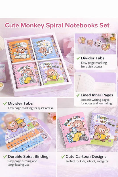 Cute Cartoon Monkey Pocket Size Writing Journal