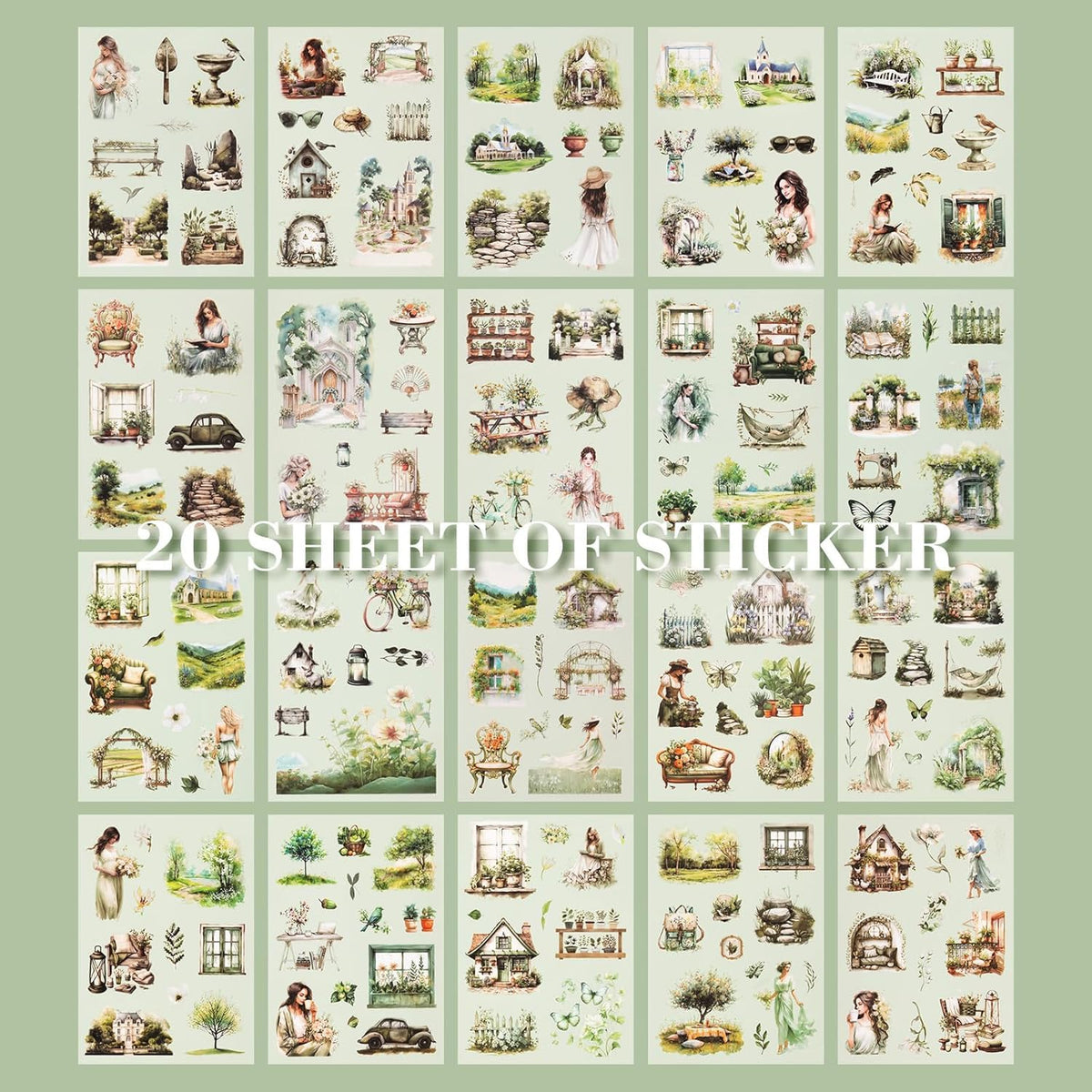 Four Seasons Vintage Sticker Book
