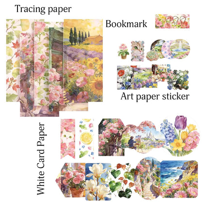 Blooming Spring  Vintage Scrapbook Kit