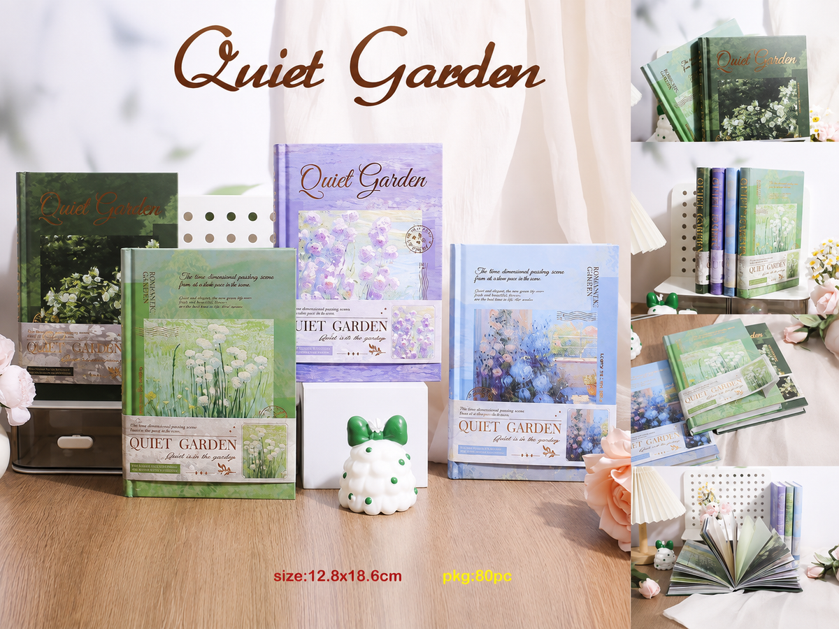 Quiet Garden Hardcover Journal Notebook