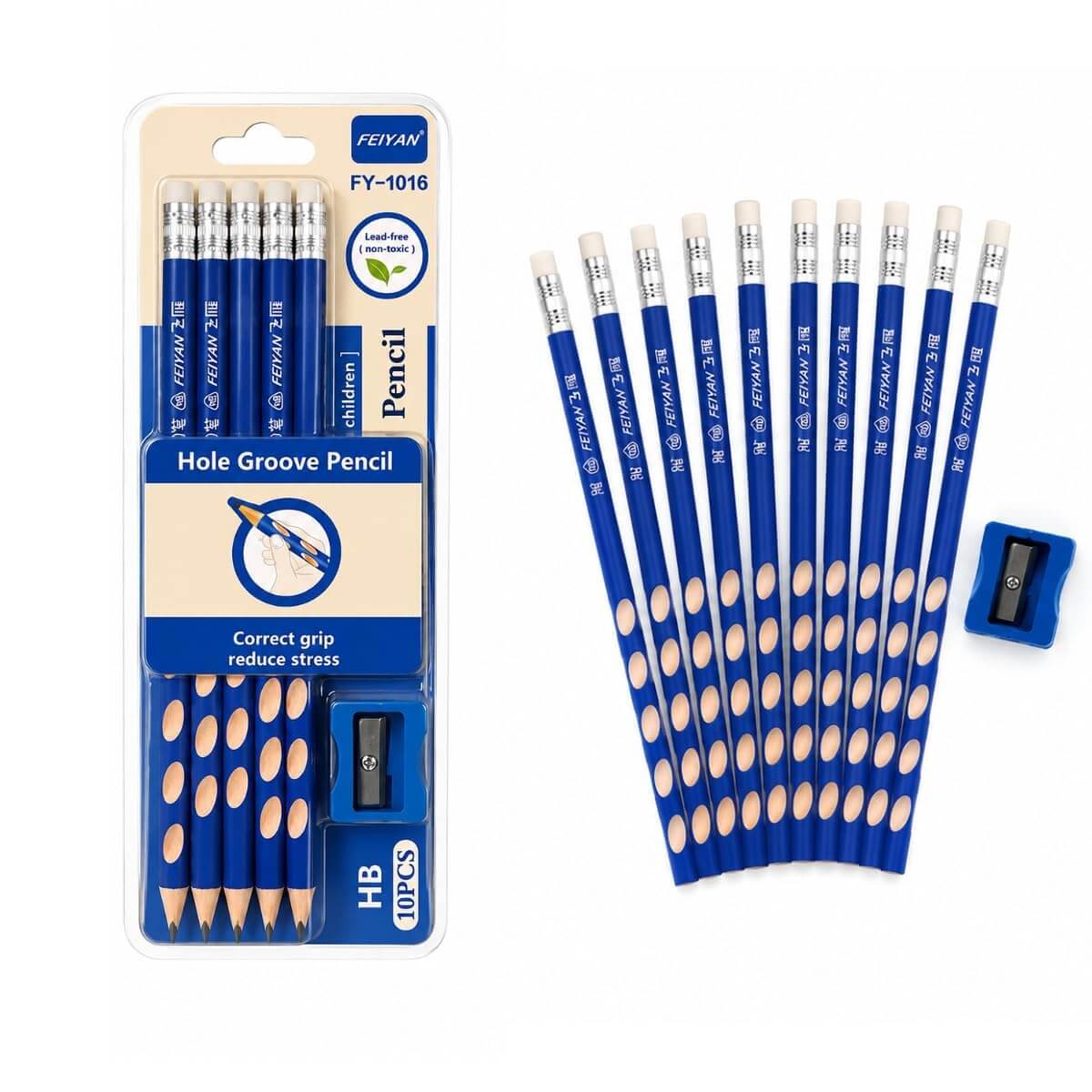 FEIYAN Hole Groove HB Pencils