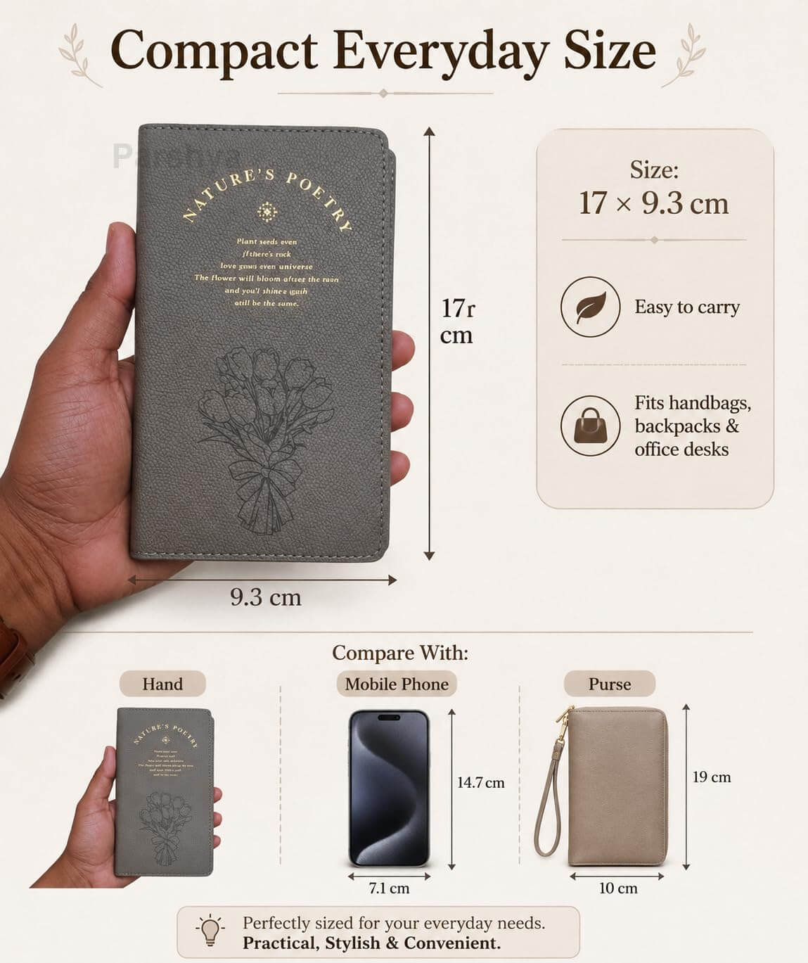 Nature’s Poetry Diary Notebook with Pen