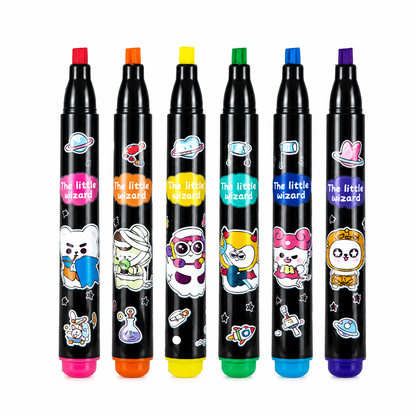 Cute Glitter Acrylic Highlighter Pens Set of 6