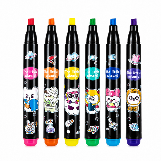 Cute Glitter Acrylic Highlighter Pens Set of 6