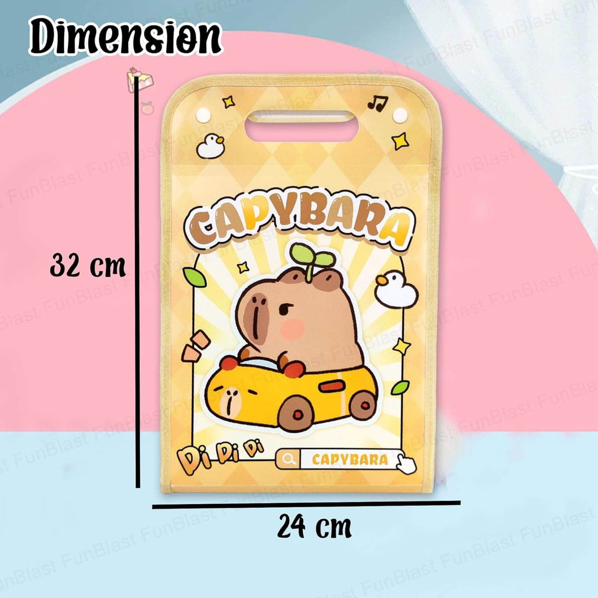 Candy Bara File Folder with Button Lock and Handle