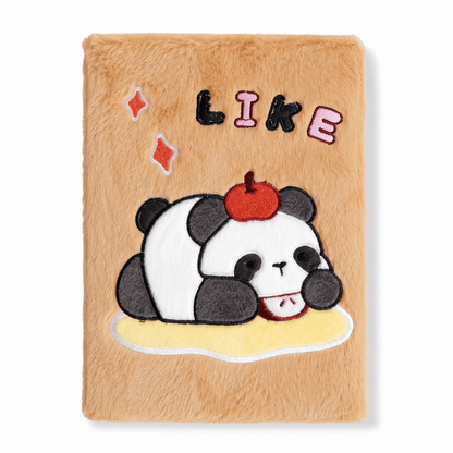 Cute Panda Plush Diary Notebook