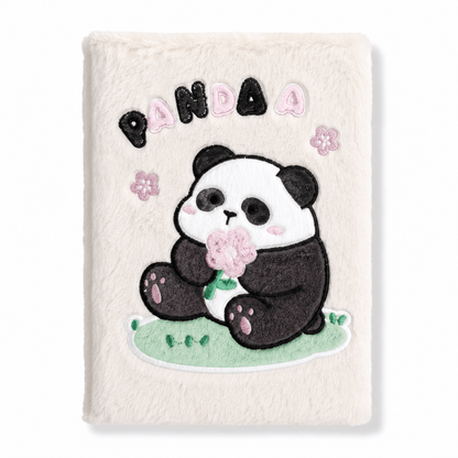 Cute Panda Plush Diary Notebook