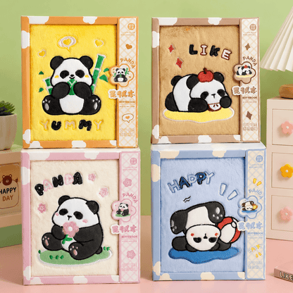 Cute Panda Plush Diary Notebook
