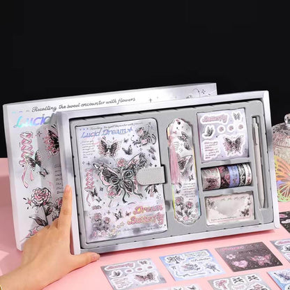 Premium Butterfly Magnetic Diary Gift Set