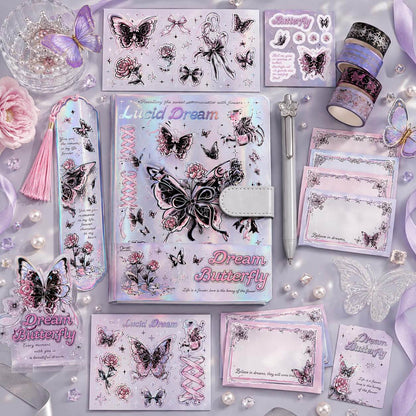 Premium Butterfly Magnetic Diary Gift Set