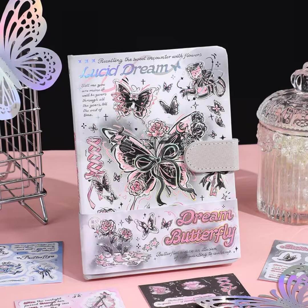 Premium Butterfly Magnetic Diary Gift Set
