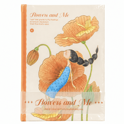Flowers and Me Hardcover Journal Notebook.