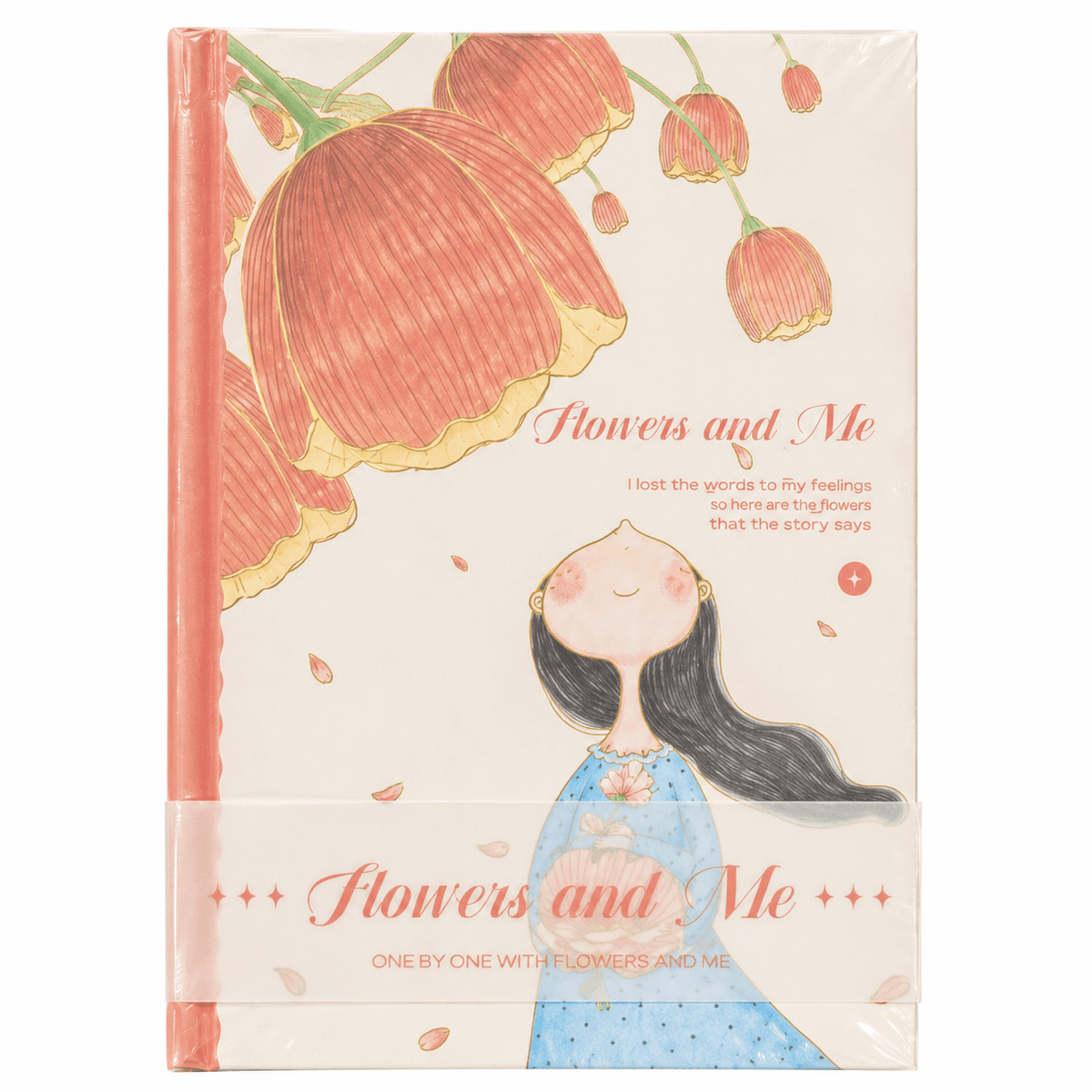 Flowers and Me Hardcover Journal Notebook.