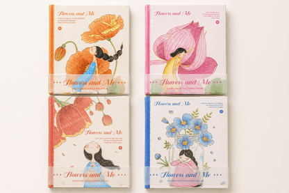 Flowers and Me Hardcover Journal Notebook.