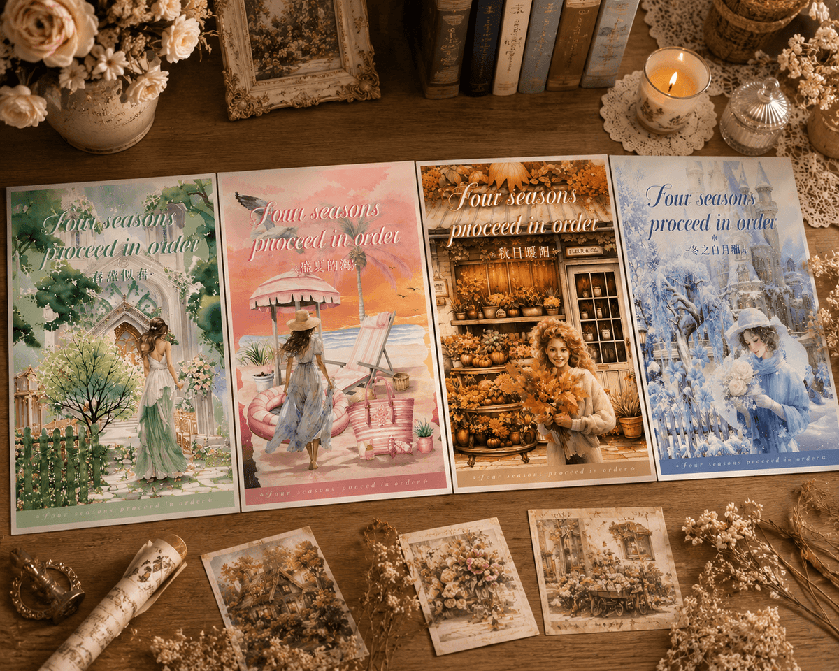 Four Seasons Vintage Sticker Book