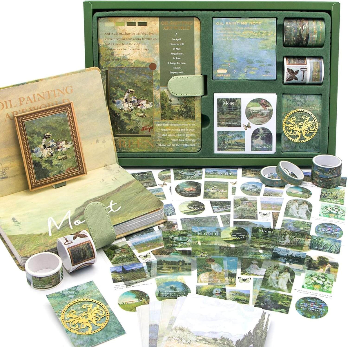 Green Vintage Stationery Gift Box Set