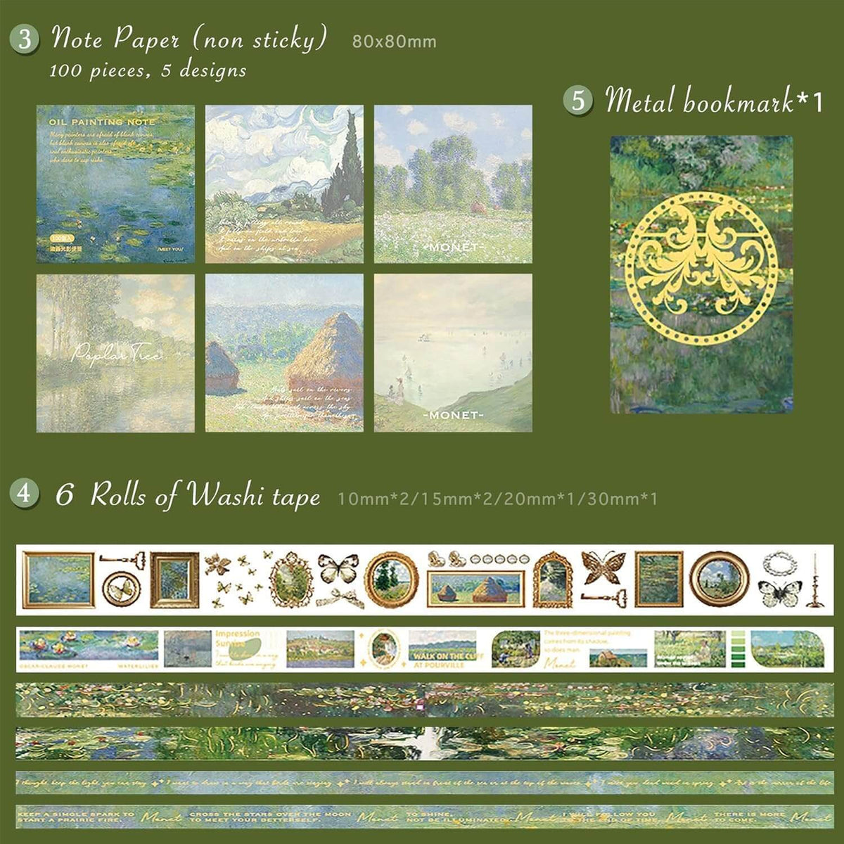Green Vintage Stationery Gift Box Set