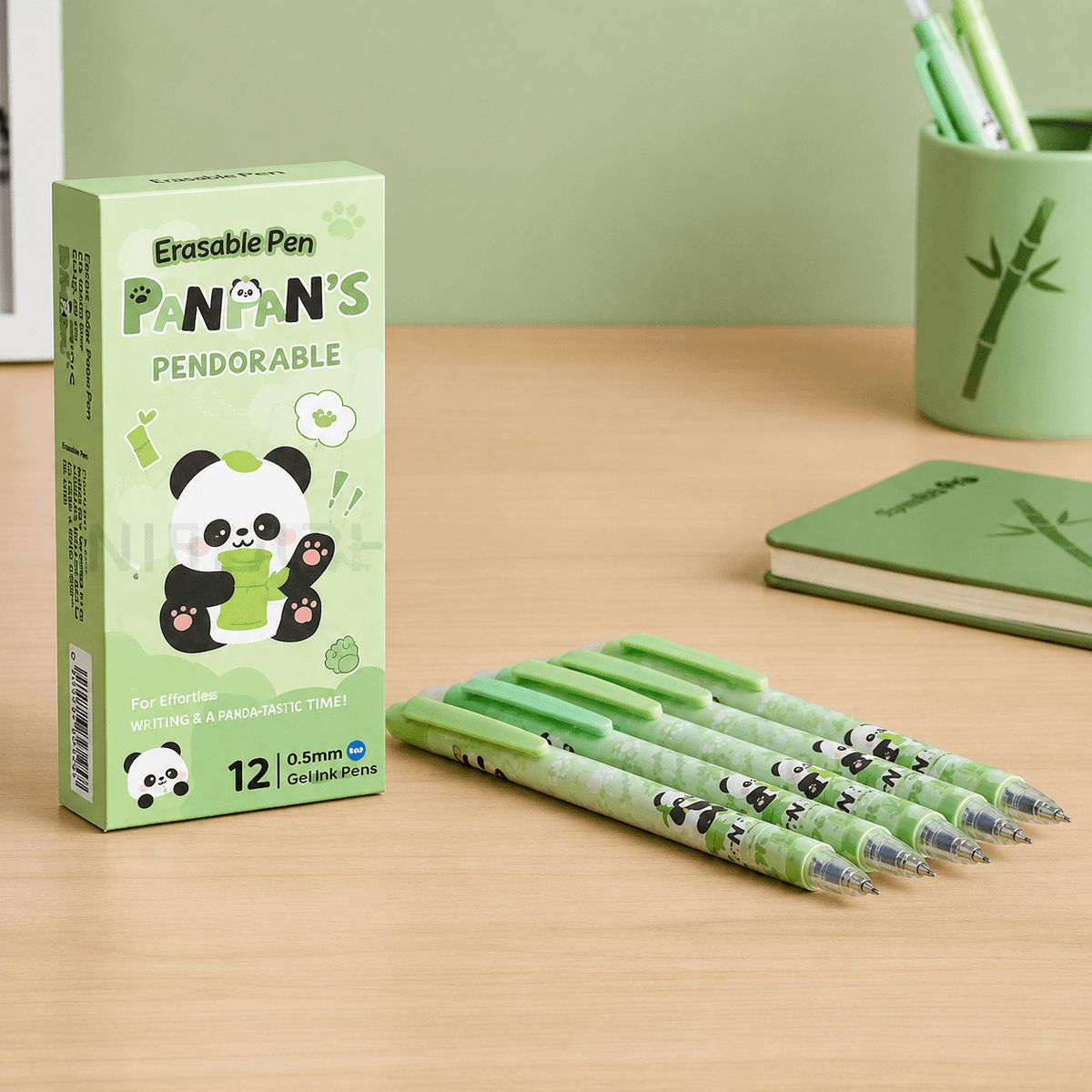 PanPan's Erasable Gel Pen Set – Pack of 12 Blue Ink Pens
